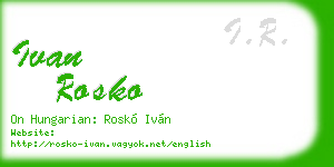 ivan rosko business card